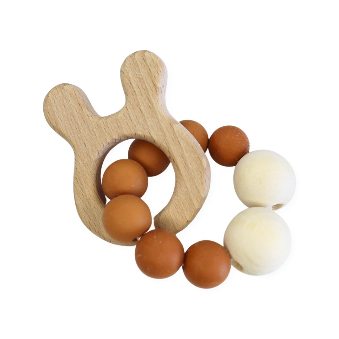 Rust Bunny Teether and Rattle