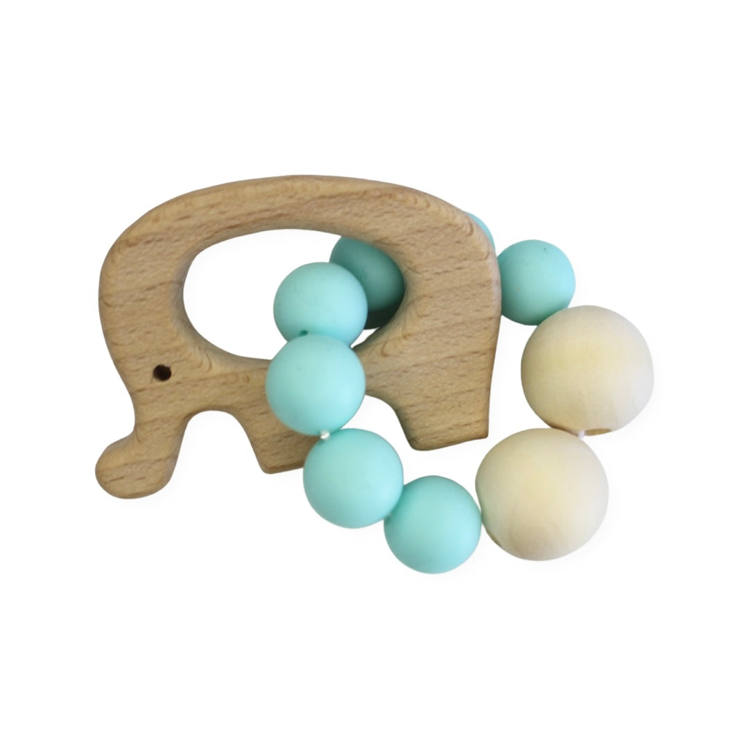 Blue Elephant Teether and Rattle