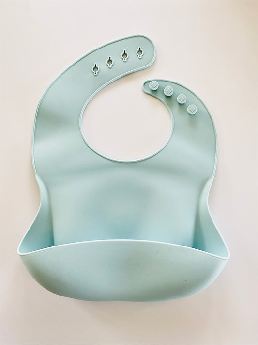 Sky Blue Silicon Baby Bib