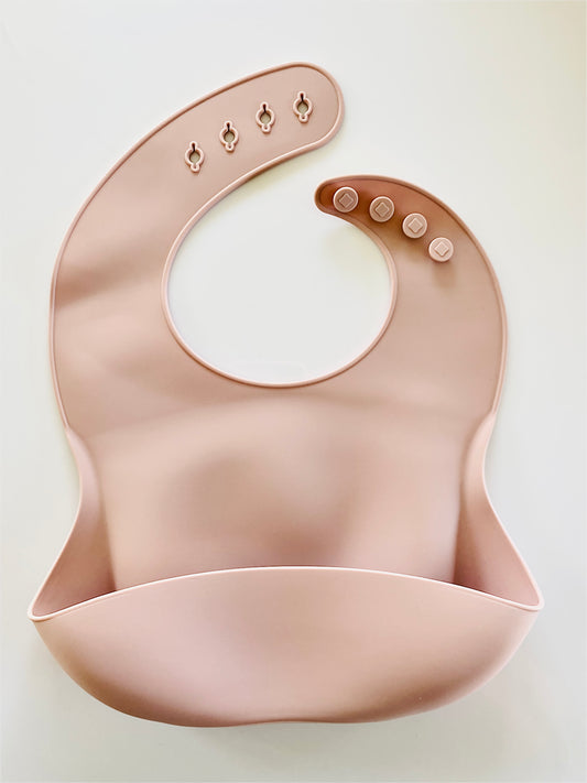 Baby Pink Silicon Baby Bib