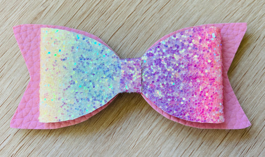 Glitter Rainbow Bow