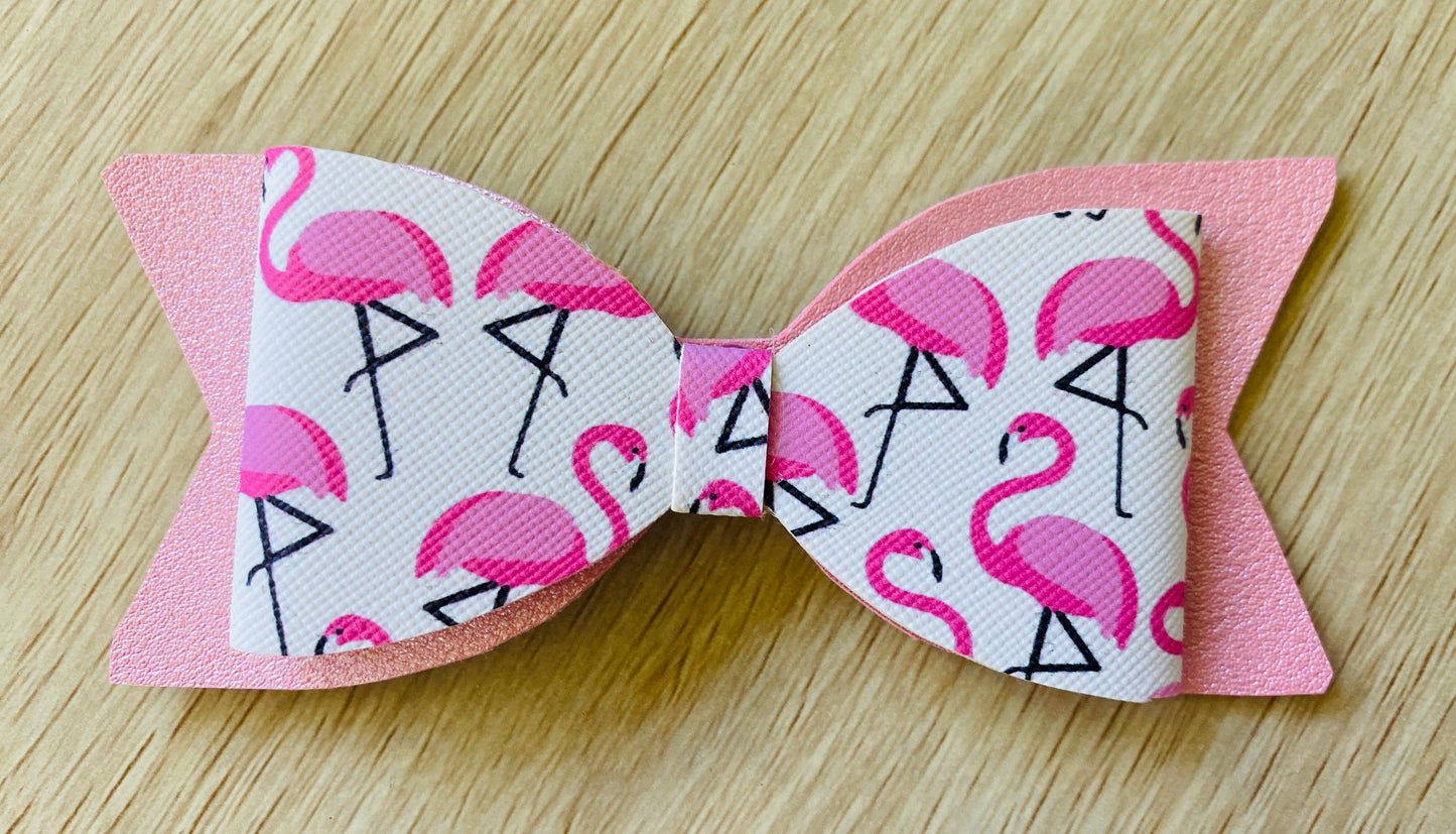 Pink Flamingo Bow