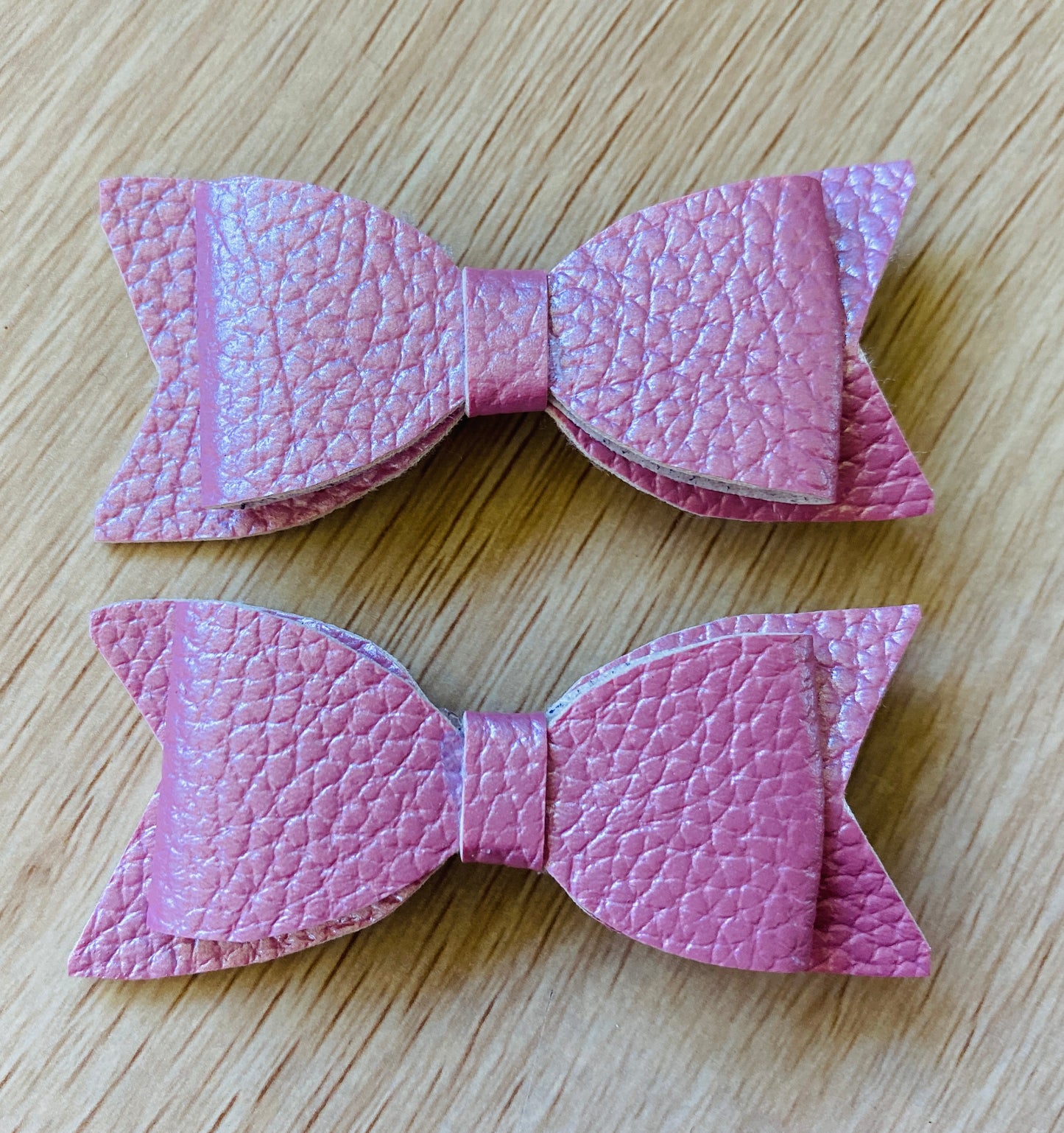 Shimmer Pink Toddler Bows