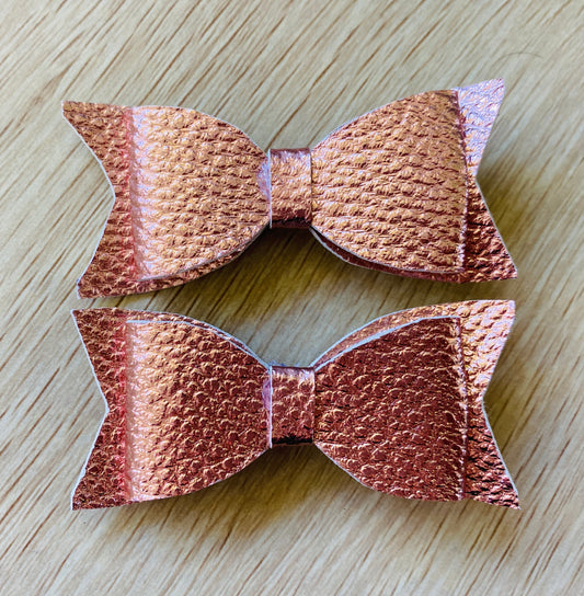 Rose Gold Toddler Bow